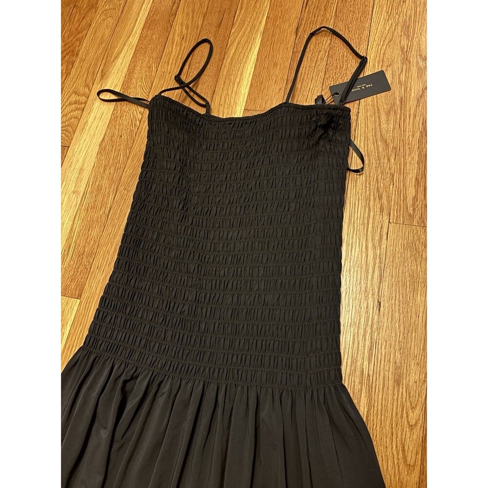 NWT Rag & Bone Anya Smocked Cami Maxi Dress Black Size S New - Picture 3 of 7